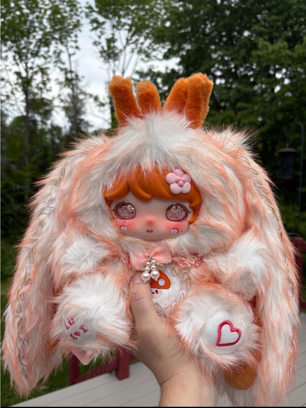 Luxi 400% V2 Plush Bunny Rabbit Adventure Caramel Cloud Orange Luxi NEW